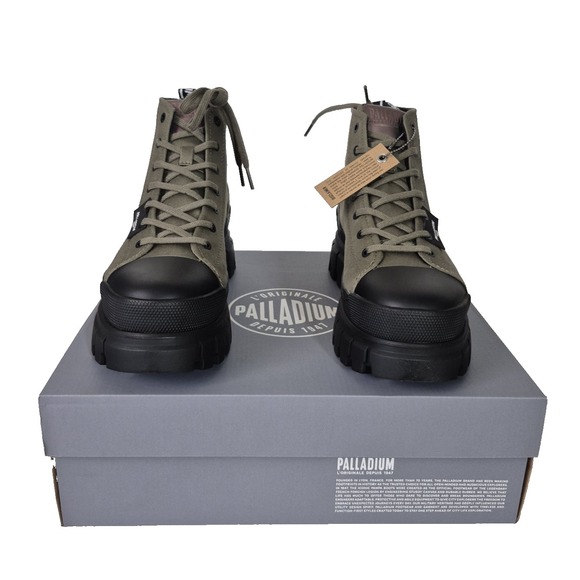 Palladium Boots Womens 10 Med Olive Night Revolt HI TX Combat New in Box - Picture 1 of 9